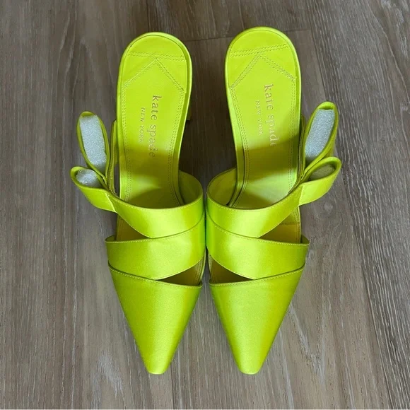 kate spade Bianca Satin Mules Heels - Size 10B (NWOT) - Picture 3 of 7